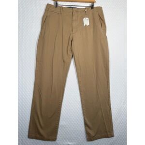 Mutual Weave Mens Officer Chino Pants Tan relaxed Straight Office 36x30.5‎ NWT